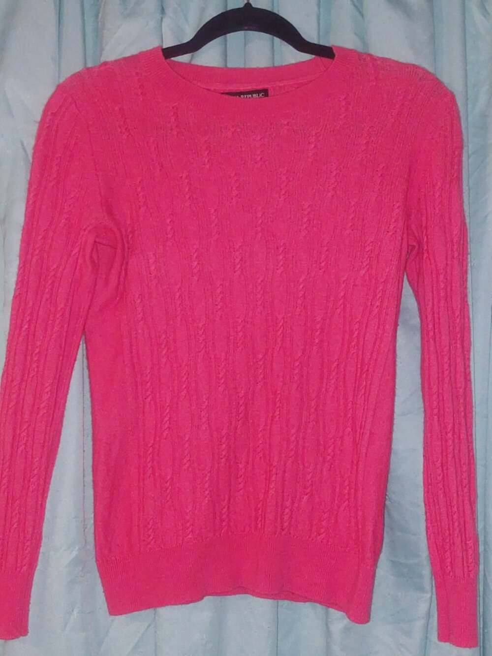 Banana Republic Filpucci Cable Knit Cashmere Merino Wool Blend Sweater Pink XS